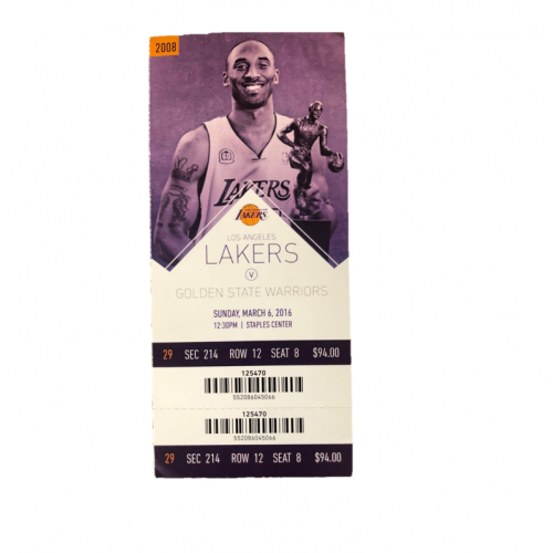 La Lakers Kobe Bryant Tickets by Youbetterfly UAE